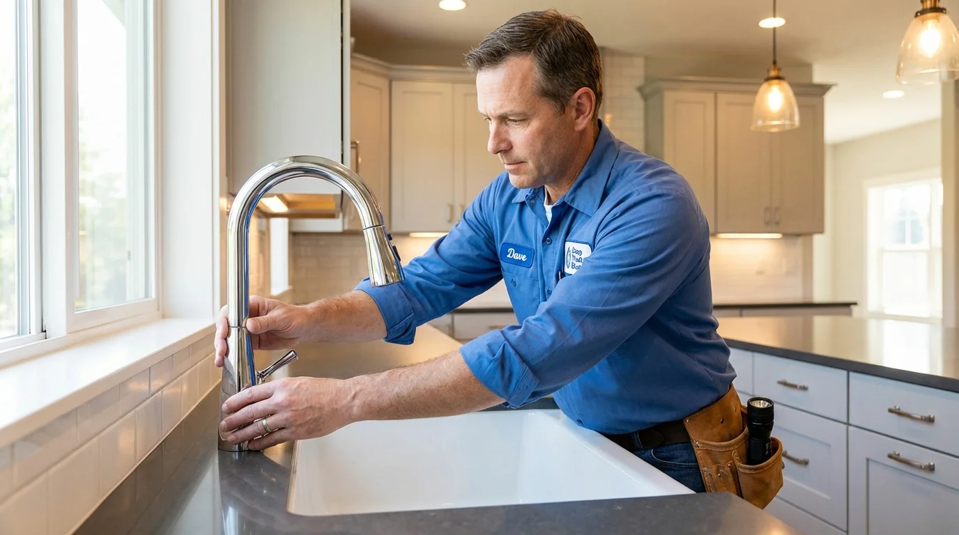Kitchen faucet installation by Johns Plumbing LLC in Forrest City