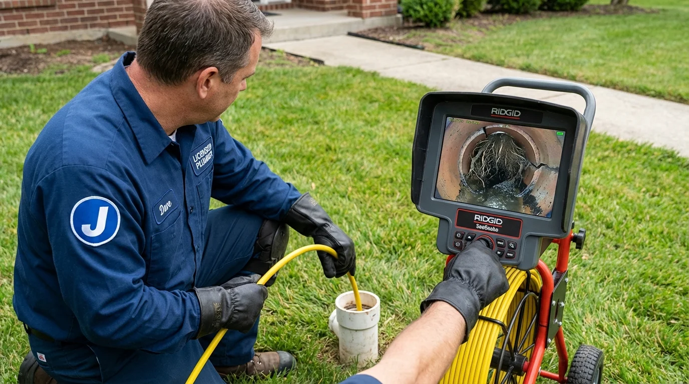 Sewer camera inspection being performed by Johns Plumbing LLC in Forrest City